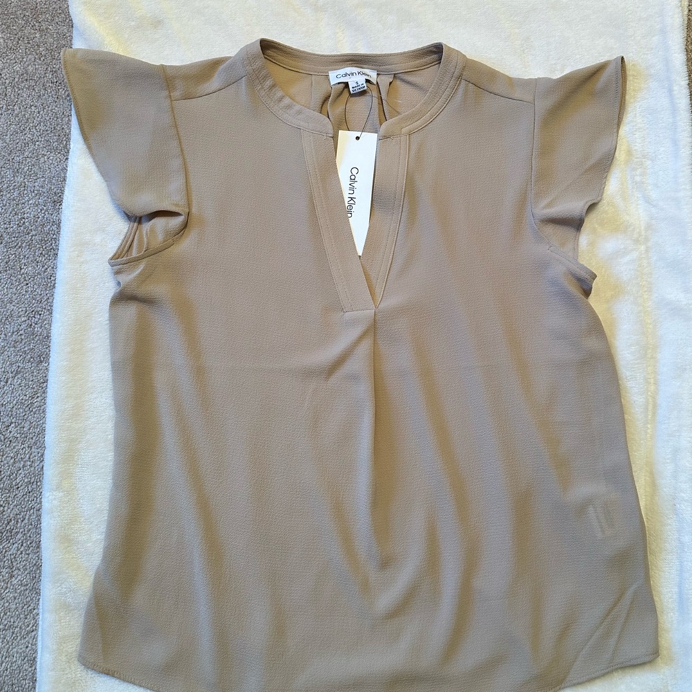 Calvin Klein Taupe Blouse